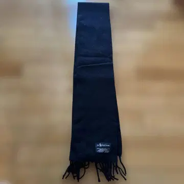 블랙 프린지 머플러 랄프 로렌