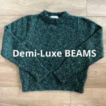 Demi-Luxe BEAMS 크루넥 스웨터 그린 S