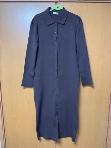 STYLEMIXER 브라운 버튼 롱 원피스