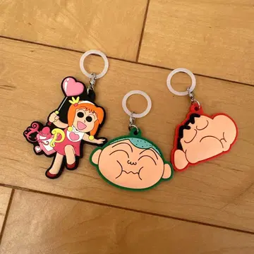 짱구는 못말려(크레용 신짱) 러버 키링 표식 액세서리 3개 세트