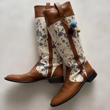 ANNA SUI 플라워 프린트 롱 부츠 4