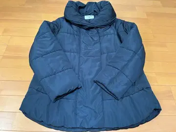 사만다 모스모스 블루 숄카라 패딩 자켓 네이비