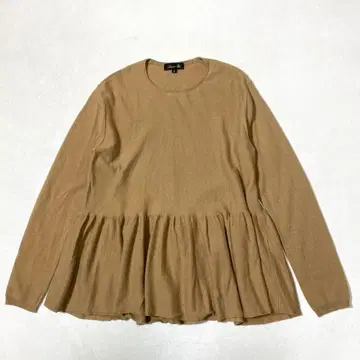 Drawer 드로어 16G 헴 플레어 풀오버 니트 캐시미어 혼방