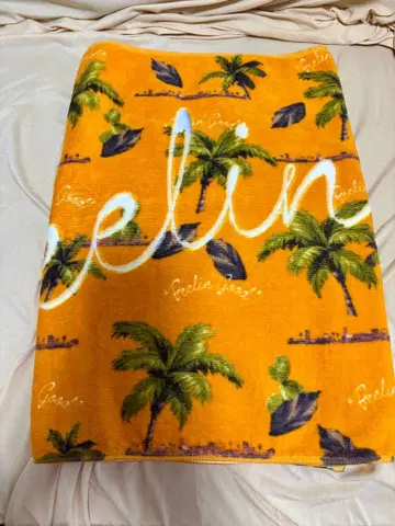 후지이 카제 Feelin'good 타월 오렌지 야자수