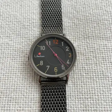 L. beanham LH90032 블랙 메쉬 손목시계