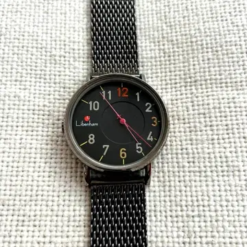 L. beanham LH90032 블랙 메쉬 손목시계