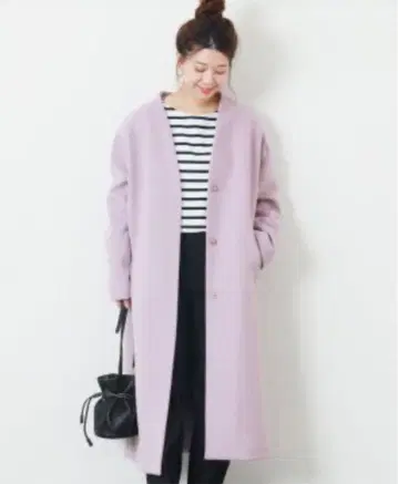 [ 정가 39,800엔 ] 저널 스탠다드 스테디셀러 롱 울 코트 라벤더