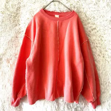 mi via loca 오버 사이즈 스웨트 셔츠 코랄 핑크 트레이닝복