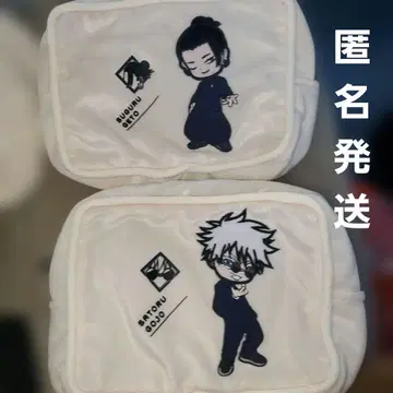 주술회전 5주년 라운드원 한정판 스퀘어 파우치 고죠 사토루, 게토 스구루