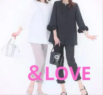 [ 새상품급 ] &LOVE 럭셔리 프릴 카프탄 튜닉 블랙 L L