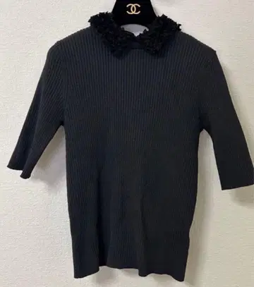 [ 새상품 ] UNITED ARROWS 레이디 플라워 튤 니트