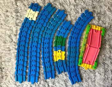 프라레일 컬러풀 굽은 레일 조인트부 8개, 건널목 포함!