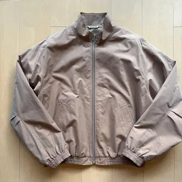 auralee FINX TUSSAH CHAMBRAY ZIP BLOUSON