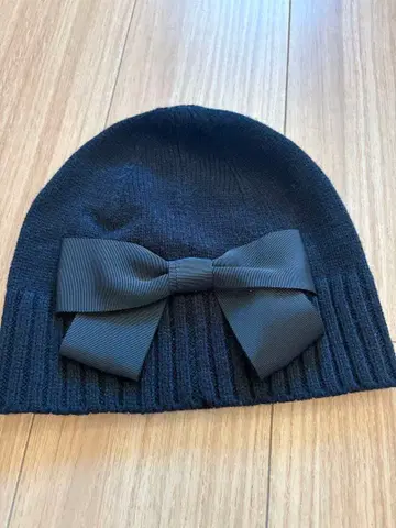 케이트 스페이드 리본 포함 니트 모자 블랙