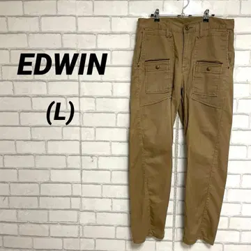 EDWIN 에드윈 베이커 팬츠 캐주얼 베이지 플랩 포켓풍