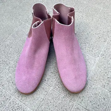 UDOT 핑크 스웨이드 사이드고아 숏부츠 24.0~24.5cm