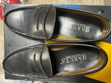 HARUTA 블랙 가죽 로퍼