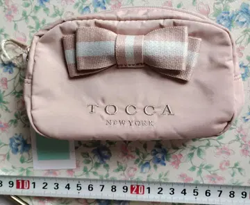TOCCA 핑크 리본 포함 파우치 약 20cm