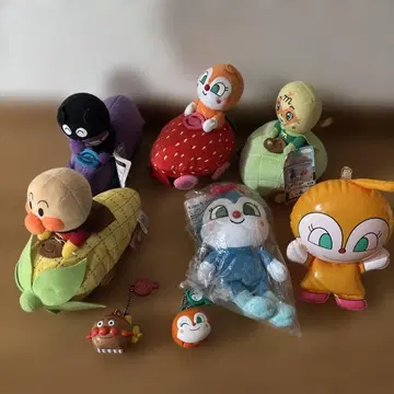 호빵맨 봉제 인형 등, 잡화 여러 가지 8점 세트