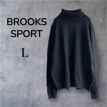 BROOKS SPORT 터틀넥 니트 스웨터 L 블랙