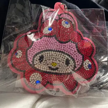 만박 반짝반짝 가죽 키링 마이멜로디 스트랩 MYAKU-MYAKU