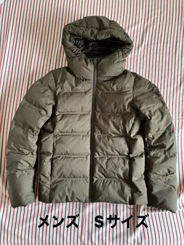 UNIQLO 유니클로 심리스 다운 후드티 S 카키