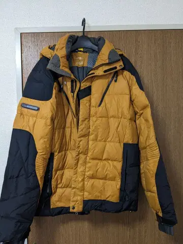 RLX 후드 부착 다운 자켓 주황/블랙