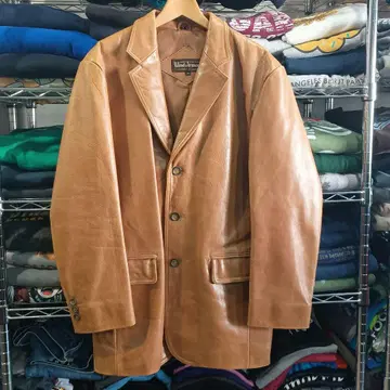 이탈리아 가죽 소가죽 천연 가죽 윈드아머 테일러드 자켓