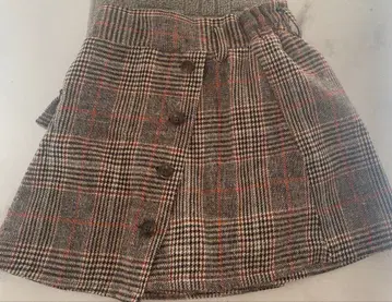 벨트 포함 체크 큐롯