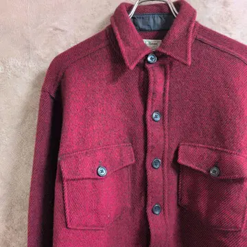 80년대 LLBean CPO 울 셔츠 해군 엘엘빈