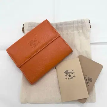 [ 미사용 새상품 ] 일비종떼 접이식 지갑 오렌지 ( 라이트 브라운 )