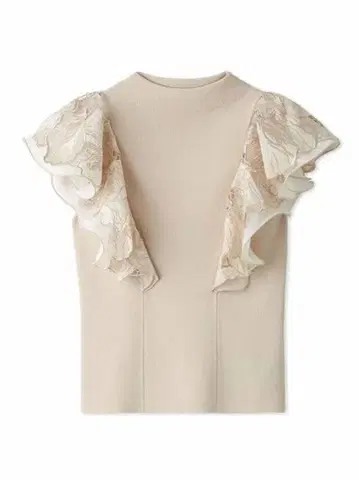 SNIDEL 자수 슬리브 니트 풀오버 F 사이즈 미사용