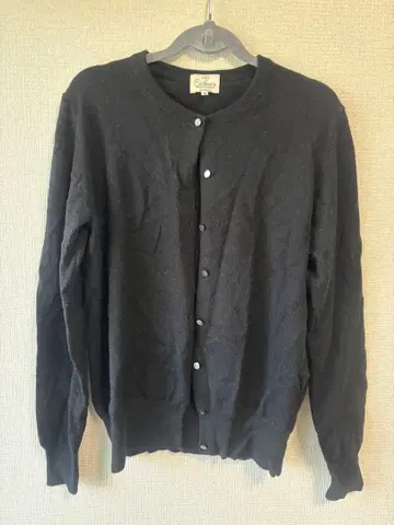 23구 퓨어 캐시미어 100% 가디건 블랙 사이즈 38