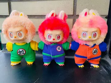 드래곤볼 라부부 의류 옷 갈아입기 의류 17cm 대응 3종 세트 커플