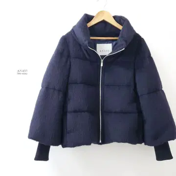 새상품급 21AW 아나이 알파카 샤기 다운 코트 네이비 34