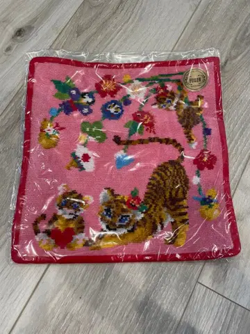 새상품 페이 호랑이 토라 에토 손수건 셔닐