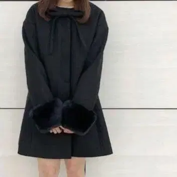 evelyn 2way 브로치 코트 블랙 M