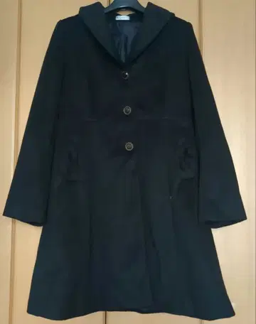 엑시즈팜 블랙 롱 코트