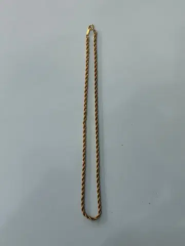 유품 정리 골드 트위스트 로프 체인 목걸이