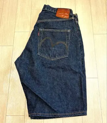 에비수 데님 하프 팬츠