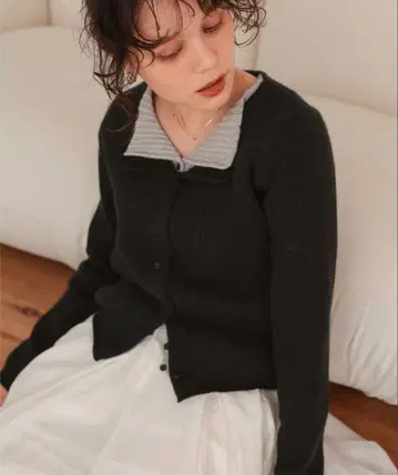 titivate 레이어드 스타일 리브 니트탑