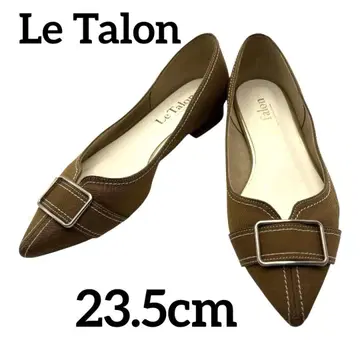 [새상품급] Le Talon 카멜 스틸레토 플랫 펌프스 23.5cm