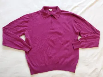 캐시미어 100% 하프 지퍼 풀오버 니트 XL 스웨터 캐시미어