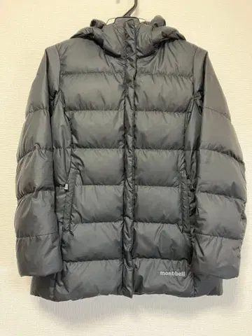 mont-bell 후드 부착 다운 자켓 XS 블랙
