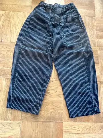 ORDINARY FITS 스트라이프 와이드 팬츠 네이비 사이즈 1