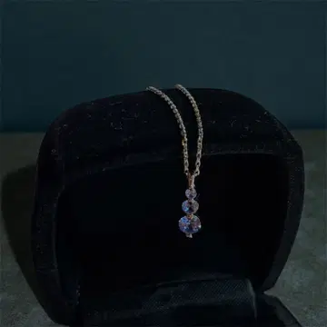 실버 SV925 보라색 계열 스톤 목걸이 !선착순!