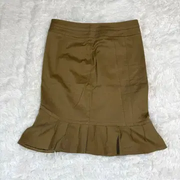 블루마린 미니 스커트 M 베이지 코튼 면 타이트