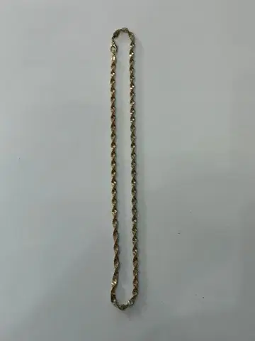 골드 트위스트 체인 목걸이 약 45cm