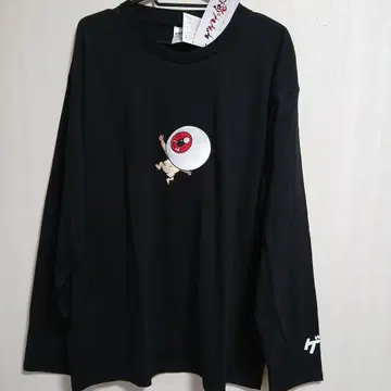 새상품 게게게의 키타로, 자수 눈알 아저씨 긴팔 롱티 3L 블랙