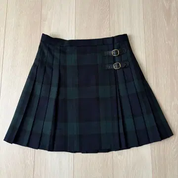 IENA 울 체크 스커트 미니 플리츠